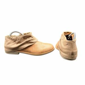 EMU Australia Leather Slouch Ankle Boots Tan Comfort Sole Size 8